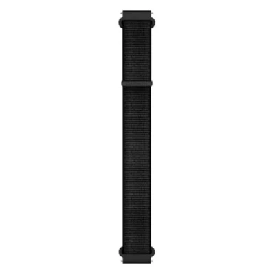 Image of Garmin Original 20 mm UltraFit Nylon Strap with Velcro Fastening, Ultra Light, Elastic, Anti Microbial, Black, Taglia Unica