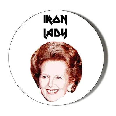 Image of MRS THATCHER IRON LADY WHITE BACKGROUND 38mm Small Fridge Magnet