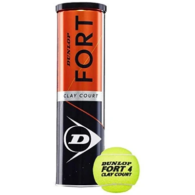 Image of Dunlop Tennis Ball Fort Clay Court the Pro on (1 x 4 Tin), Yellow