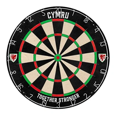 Image of Darts Corner Officially Licensed Wales FA CYMRU Dartboard Professional Level (DB147)
