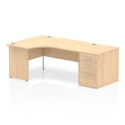 Image of Impulse 1600 Left Hand Panel End Workstation 800 Pedestal Ma