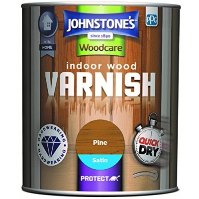 Image of Johnstone&#039;s Woodcare Indoor Wood Varnish Pine 750ml