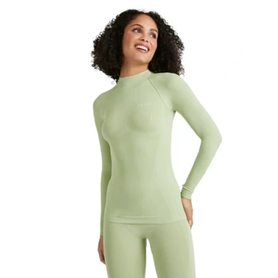 Image of FALKE Women&#039;s Warm Turtleneck Longsleeved Sports Functional Shirt Thermal Underwear For Mild To Cold Weather Breathable Quick Drying Sustainable Yarn 1 Piece