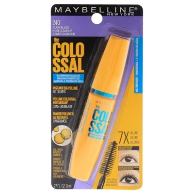 Image of Maybelline The Colossal Volum Express Waterproof Mascara # 240 Glam Black For Women 0.27 oz