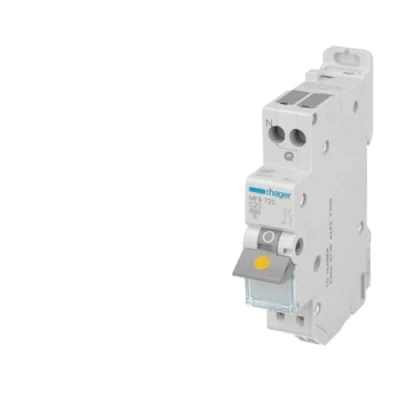 Image of Hager Circuit Breaker 2a Mfs Sanvis 1p+n 3ka Curve C 1m
