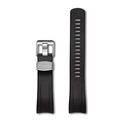 Image of CRAFTER BLUE Curved End Watch Band Rubber Strap Replacement for Seiko Samurai Prospex Automatic Dive SRPB51, SRPB09, SRPB53, SBDY007, SBDY009, SBDY011, SBDY019, SBDY025, SBDY029 etc Black