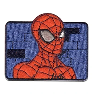 Image of Marvel © Spiderman Comic Wall Iron on Patches Adhesive Emblem Stickers Appliques, Size: 2,34 x 2,26 inch