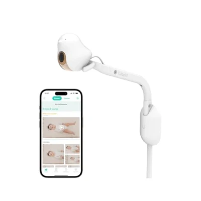 Image of CuboAi Smart Baby Monitor 3 with Wall Mount, 2.5K QHD Night Vision WiFi Camera, 2 Way Audio, Temperature &amp; Humidity Sensor, Cry Detection, Sleep Safety Alerts for Covered Face, App Control