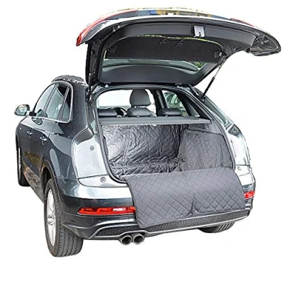Image of UK Custom Covers Tailored Waterproof Quilted Boot Liner Mat Compatible With Audi Q3 (Low Floor) 2011 Onwards Black QBL266B