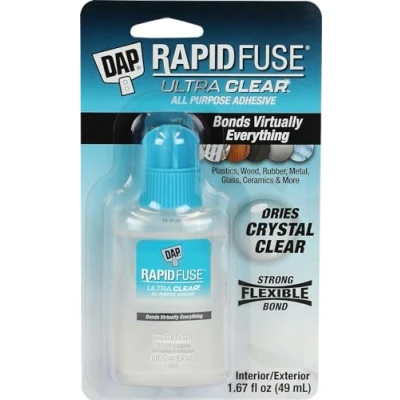 Image of DAP RAPIDFUSE Ultra Clear All Purpose Adhesive: 1.67 fl. oz. (Clear)