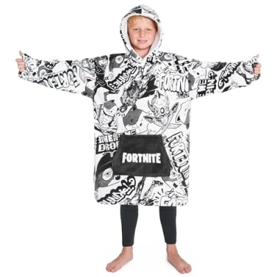 Image of Fortnite Hoodie for Boys, Kids Oversized Blanket, Gamer Fleece Poncho and Teens, Official Merchandise (Grey)