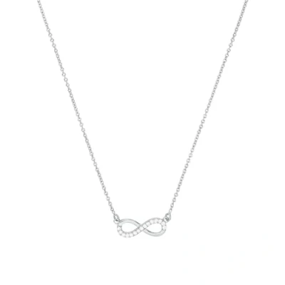 Image of Amor necklace with pendant 925 sterling silver ladies necklace, cubic zirconia synth, 45 cm, silver, Infinity, Comes in jewelry gift box, 9123933