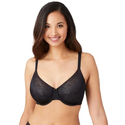 Image of Wacoal Womens Back Appeal Underwire Bra Black Polyamide Size 34F