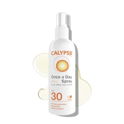 Image of Calypso Once A Day Sun Protection Spray SPF30 8 Hours Non Greasy Water Resistant 200ml, Transparent,package may vary