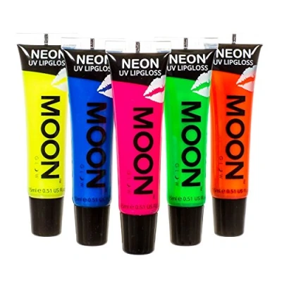 Image of Moon Glow Neon UV Lip Gloss Choose from 8 colours Glows brightly under UV! (Set of 5)