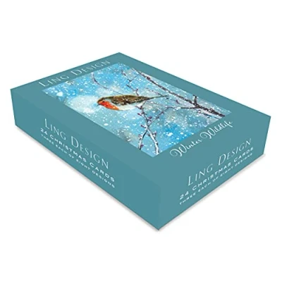 Image of Box of 24 Assorted Winter Scenes Christmas Cards Xmas Card Boxes XBVB2021A Ling Design