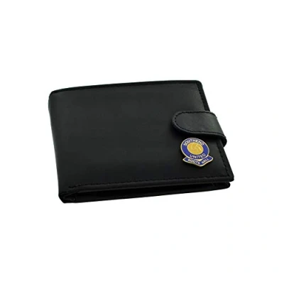 Image of GIFTSEARCH UK Southend United FC &#039;Roots Hall&#039; Football Club Genuine Black Leather Wallet