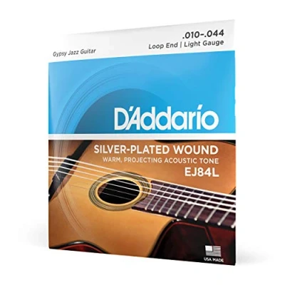 Image of D&#039;Addario Gypsy Jazz Acoustic Guitar Strings EJ84L Loop End Light, 10 44