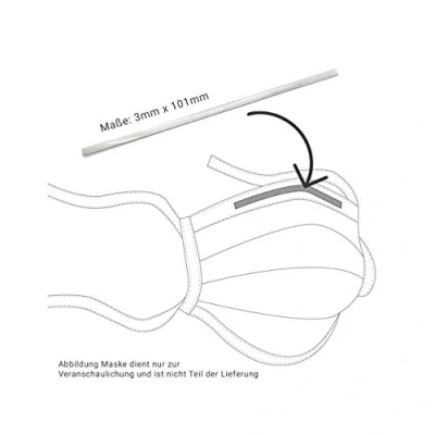 Image of Prym Nose Bar for Face Masks, Silver, Breite 3 mm, Länge 101 mm