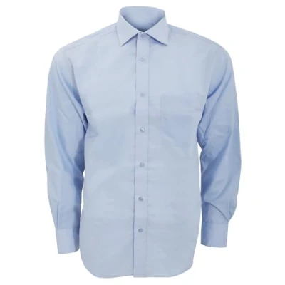 Image of Kustom Kit Men&#039;s KK116 Business Shirt, Blue (Light Blue), 17