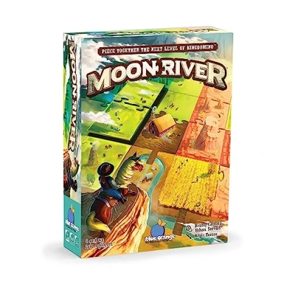 Image of Moon River Family Strategy Board Game American West Theme with Kingdomino Mechanic by Blue Orange Games, 2 4 Players, for Ages 8+