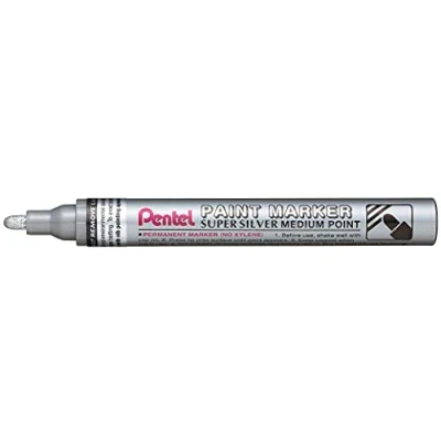Image of Pentel Paint Markers Medium Point Silver (Pack of 3) Supplied Loose