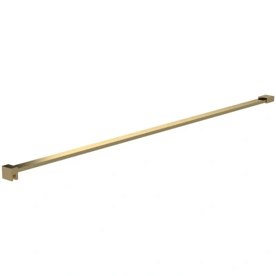 Image of Hudson Reed FIX080 Brushed Brass Wetroom Screens Straight Screen Support Bar, 1202mm,