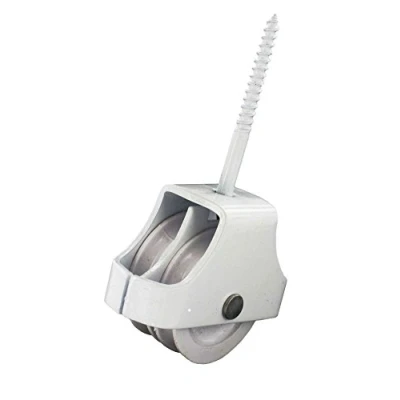 Image of Double Washing Line Screw in Pulley Cord Wheel 45mm