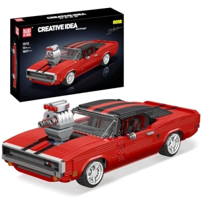 Image of Mould King 10112 MOC Technology Sports Car Building Blocks Kit, Racing Clamping Block Set, Adult Collector Model Toys Kit (1869+ PCS)