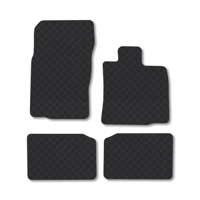 Image of Rubber Car Mats Compatible with Mini Paceman (2013 2016) [R61] Tailored Fit Floor Set Accessory Black Custom 4 Pieces Clips Anti Slip Backing, Heavy Duty &amp; Waterproof