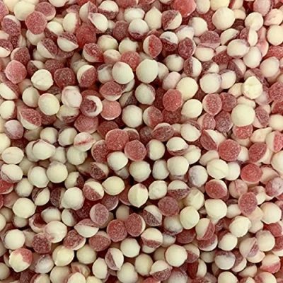 Image of Strawberry &amp; Cream Pips 700g Re Sealable Pouch by The Gourmet Sweet Company
