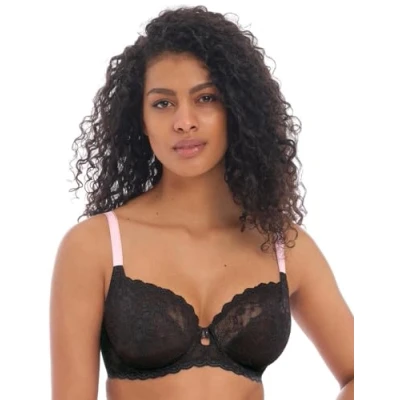 Image of Freya Women&#039;s Offbeat Underwire Plunge Bra, Black, 34FF