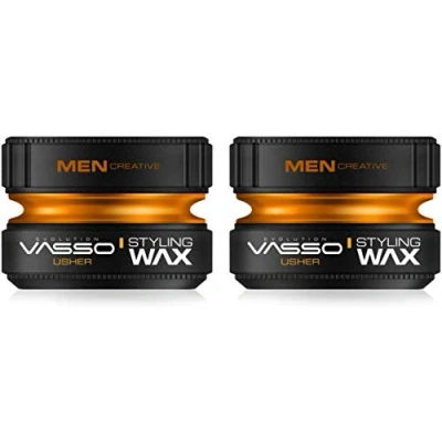 Image of Vasso PROAQUA USHER Hair Styling Wax Water Based Gel 2 Pcs, ORANGE, 300 millilitre