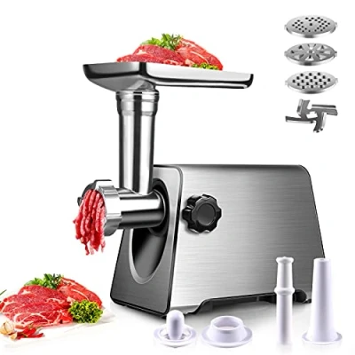 Image of BenRich Meat Mincer Grinder, Electric Grinder and Sausage Maker Max 2800 Watt Powerful Copper Motor Stainless Steel Body for Home Use