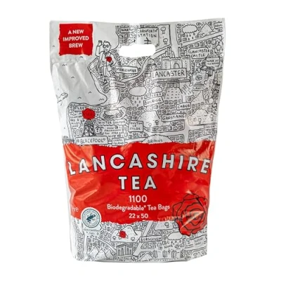 Image of Lancashire Tea Bags Bulk 1100 for Catering, Sharing, Office Breaks New &amp; Improved Blend Delicious Black 100% Rainforest Alliance Certified Biodegradable