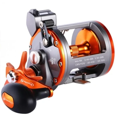 Image of Sougayilang Line Counter Trolling Reel Conventional Level Wind Fishing Thunder LS II 3000L