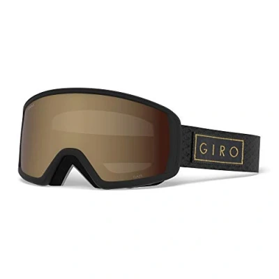 Image of Giro GIRRJ Women Gaze Amber Rose Lens Snow Goggles Black/Gold Bar Lens, Medium Frame