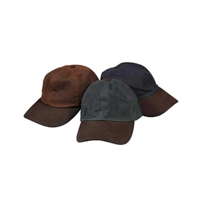 Image of Hoggs of Fife Waxed Baseball Cap Navy One Size Blue Hats (52365)