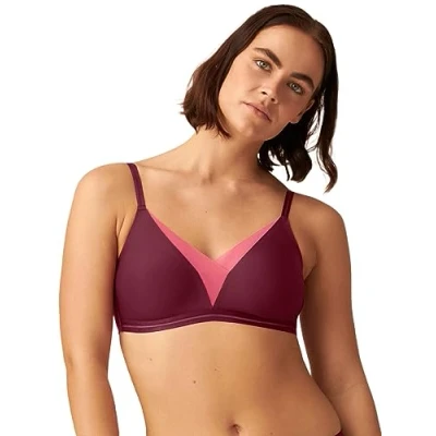 Image of Naturana Soft Feel Good Bra with Mesh Detail Cozy Wireless Women&#039;s Supportive 32 Astro Dust B