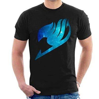 Image of Fairy Tail Galaxy Silhouette Logo Men&#039;s T Shirt Black