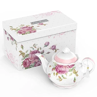 Image of teapots for 4, Ceramic Tea Pot 1.3L Perfect 4 Cups Teapot China Vintage Flora Gift Box 1300ml (Tea only)