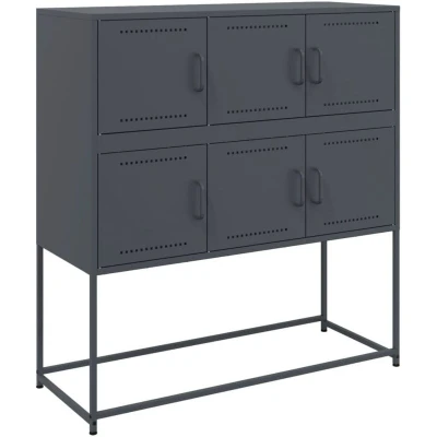 Image of vidaXL Sideboard Anthracite 100.5x39x107 cm Steel