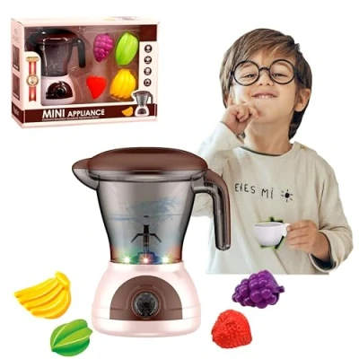 Image of Coo11 Kids Blender Juicer Blender, Kitchen Accessories, Smoothie Maker, Appliances Toy, Sound And Light, Pretend Play Set, Educational Gift, Suitable for 3+ Years