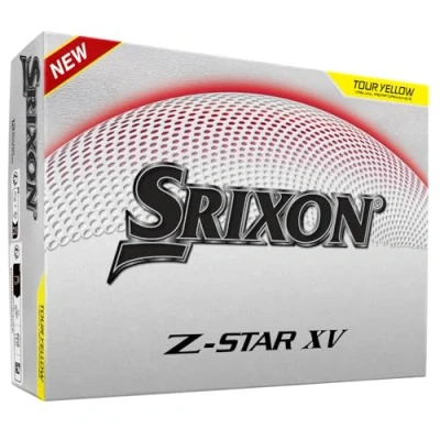 Image of Srixon Z STAR XV Ultra Performing Golf Ball Maximum Distance &amp; Optimized Spin FastLayer DG Core 2.0 Skin+ Cover Control Power Available in White Tour Yellow