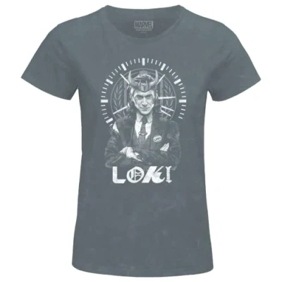Image of Marvel Women&#039;s Wolokimts009 T Shirt, Washed Grey, XL
