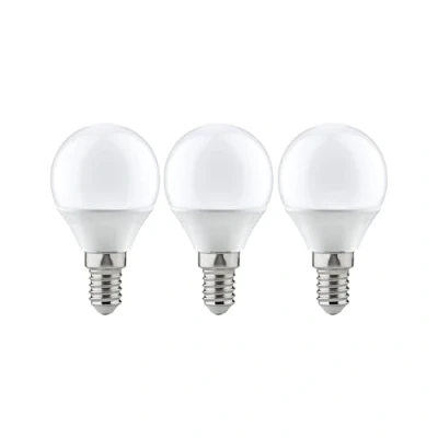 Image of Paulmann LED 3 Pack Drop Shaped 5.5W E14 230V Warm White 28537 lamp, 5.5 W, Opal
