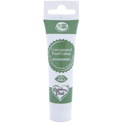 Image of Rainbow Dust ProGel® Concentrated Food Colour, Gooseberry Colouring Gel For Baking and Cake Decorating, 25g Tube