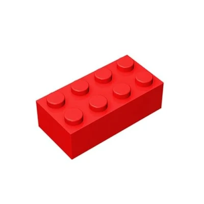 Image of TTEHGB TOY Classic Bulk Brick Block 2x4, 100 Piece Building (Red)