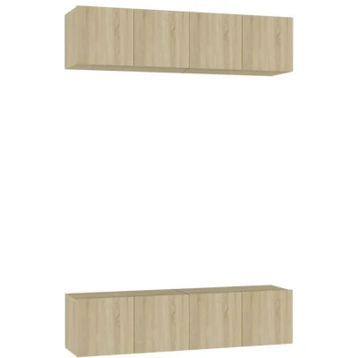 Image of vidaXL TV Cabinets 4 pcs Sonoma Oak 60x30x30 cm Engineered Wood