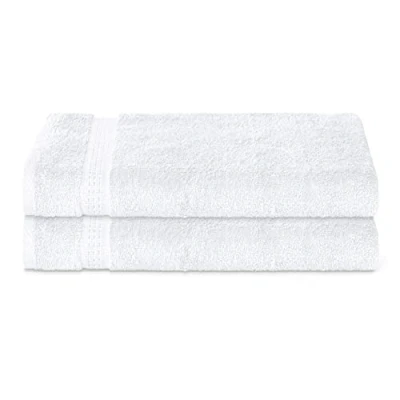 Image of Panzy 100% COTTON 500 GSM ABSORBENT TOWEL SET, QUALITY RINGSPUN 70X140 CM BATH TOWELS &amp; 50X100 Hand (2 Towels, White)